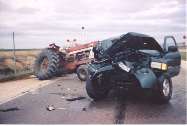Tractor vs. Truck on HWY 20